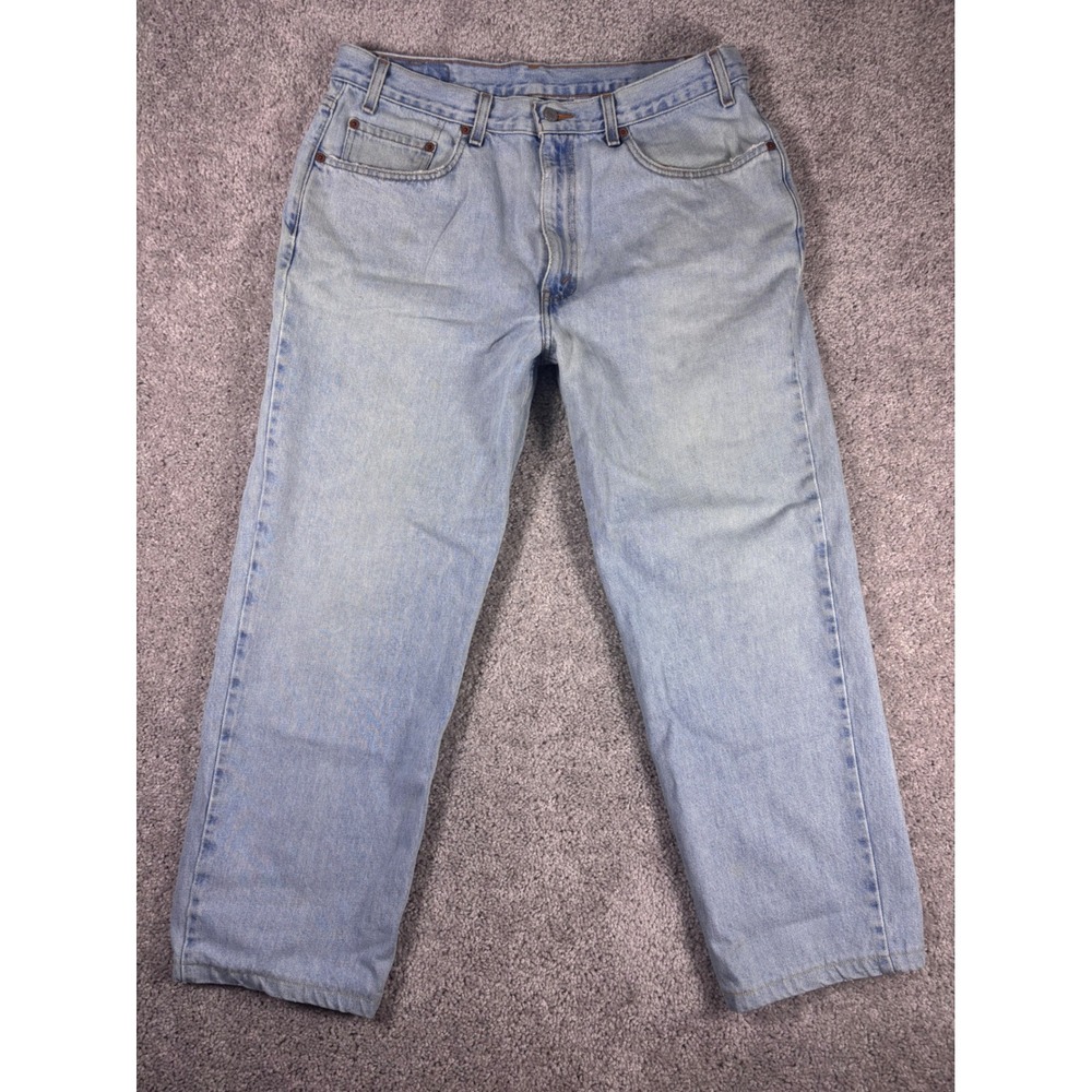 Levi's 550 Relaxed Fit Light Wash Denim Jeans Mens W38 L30 (39x28 Measured)